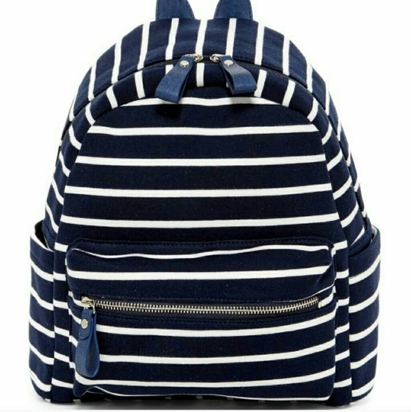 Handbags - ⬇30 NWT Blue and gray striped backpack